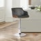 Armen Living Toby Gray Faux Leather Adjustable Height Swivel Walnut Wood and Chrome Bar Stool LCTOSWBAWAGR - alternate 5
